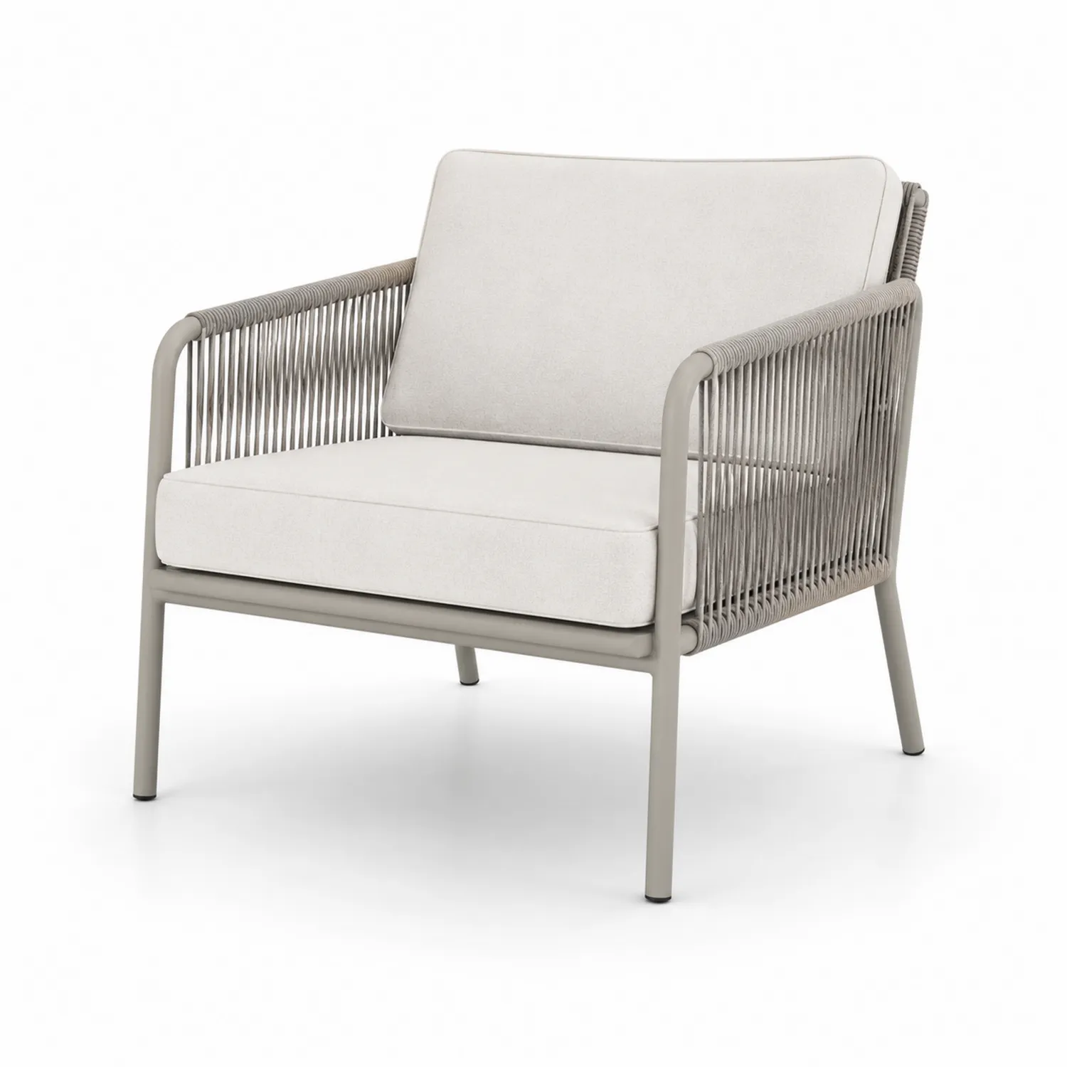 Fauteuil d'extérieur en aluminium avec coussins en tissu acrylique-rivviorae
