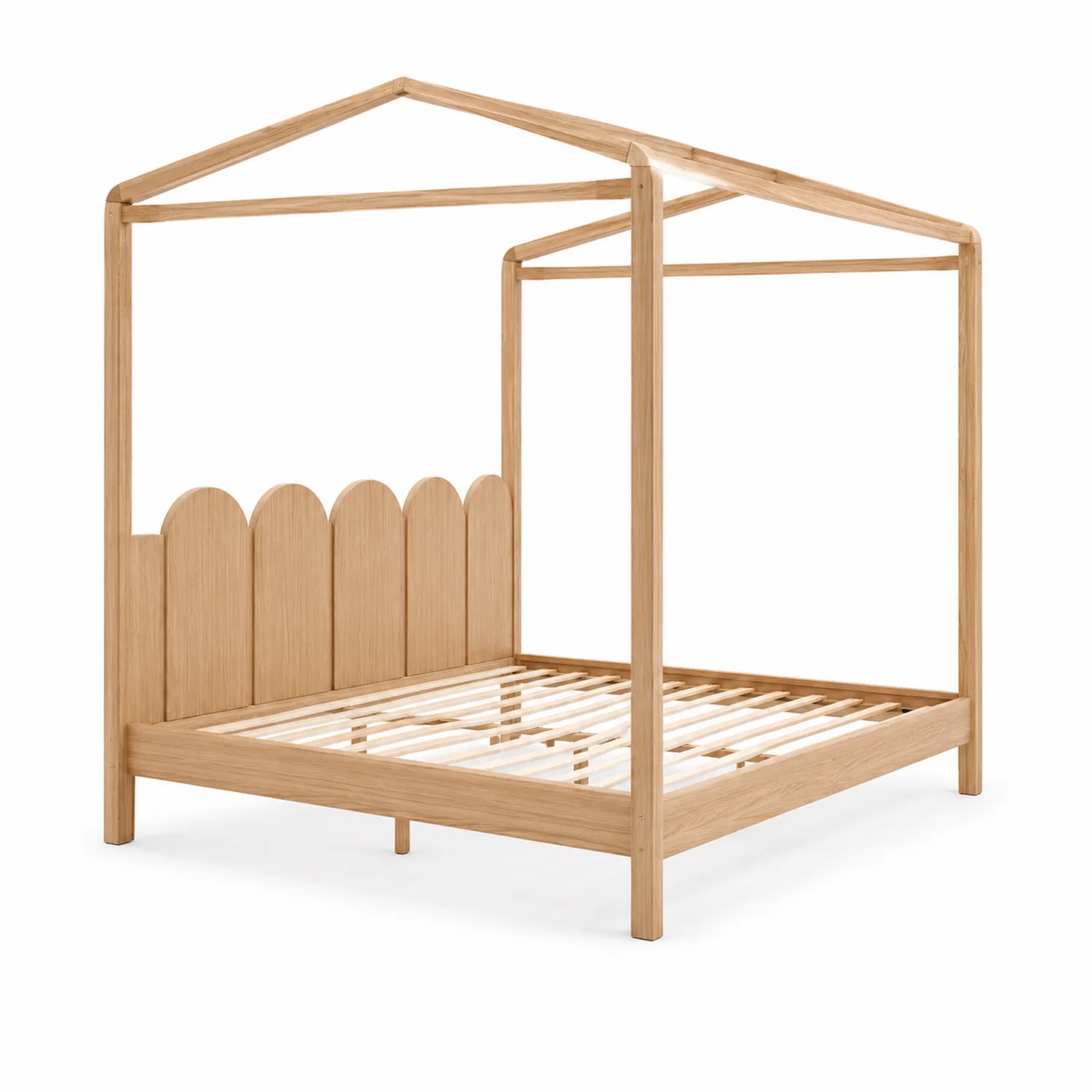 Lit cabane enfant en bois de chêne-rivviorae