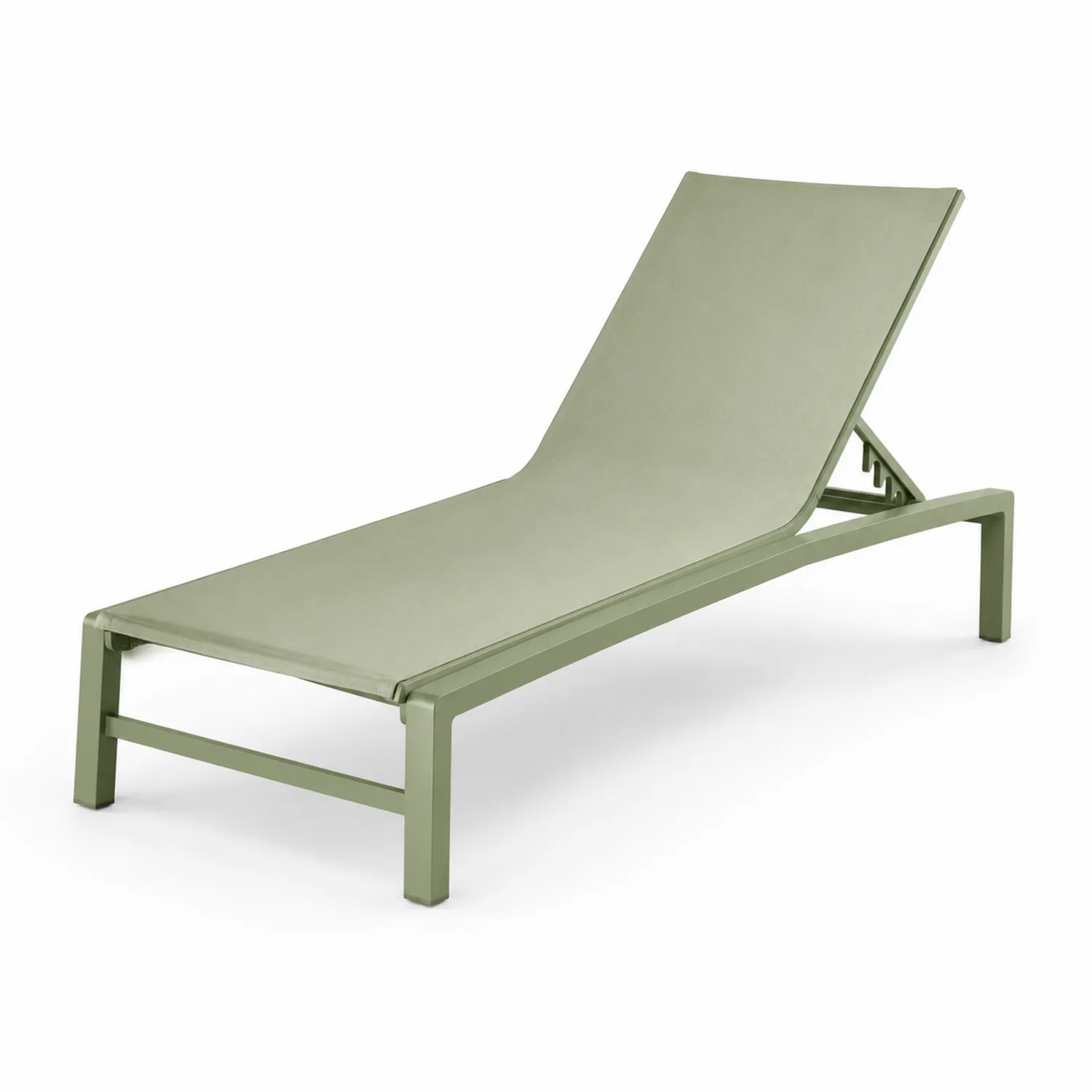 Chaise longue extérieure en aluminium vert-rivviorae