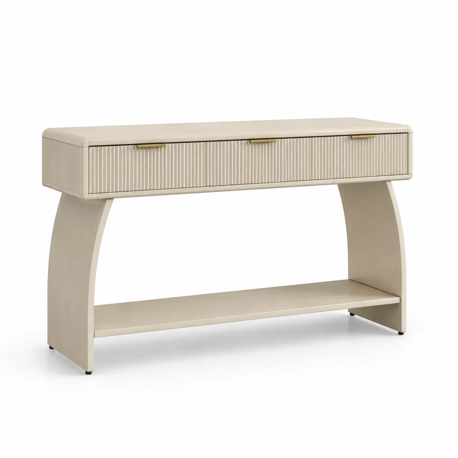 Console en Bois Composite avec Tiroirs Beige-rivviorae