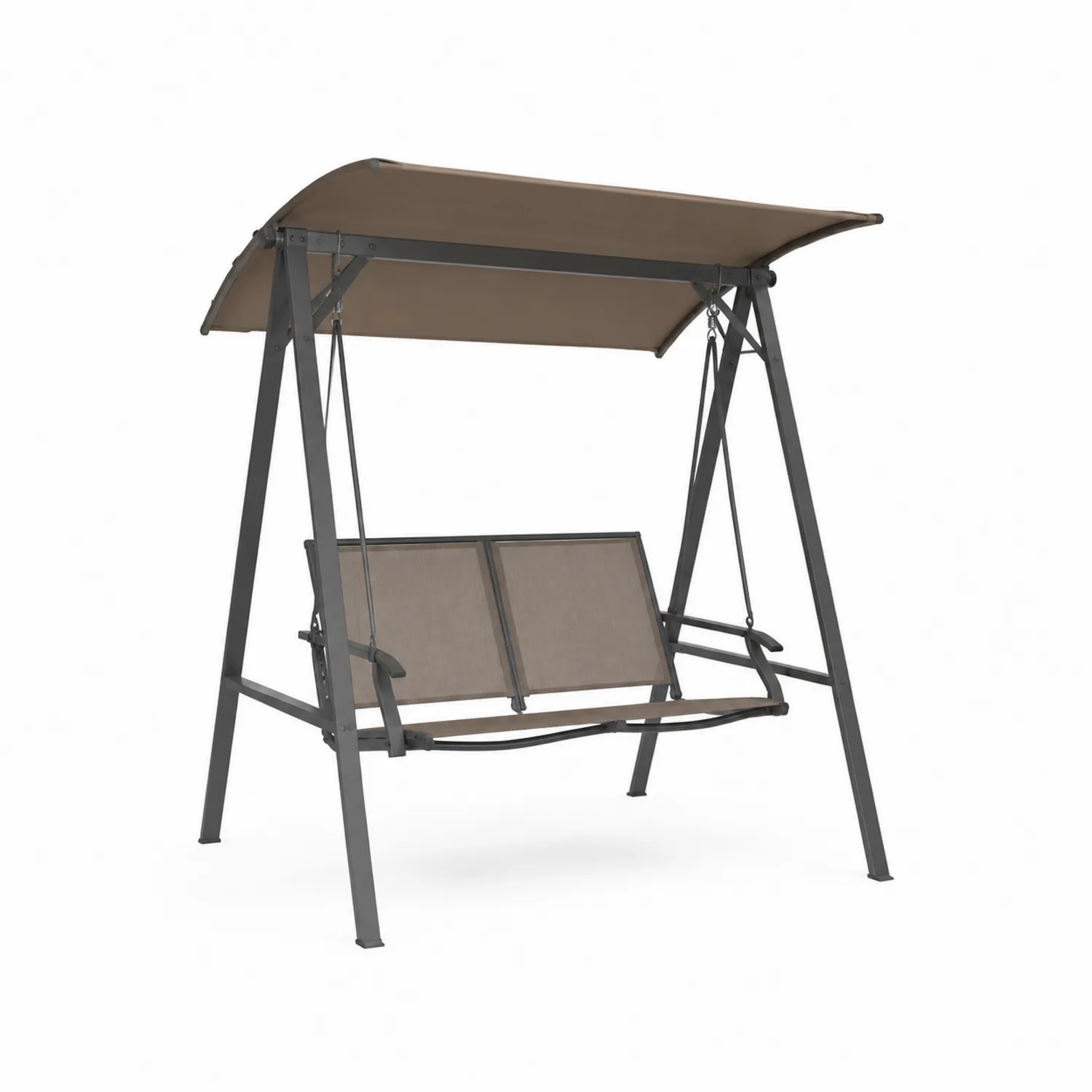 Balancelle de jardin en métal et textilène Taupe