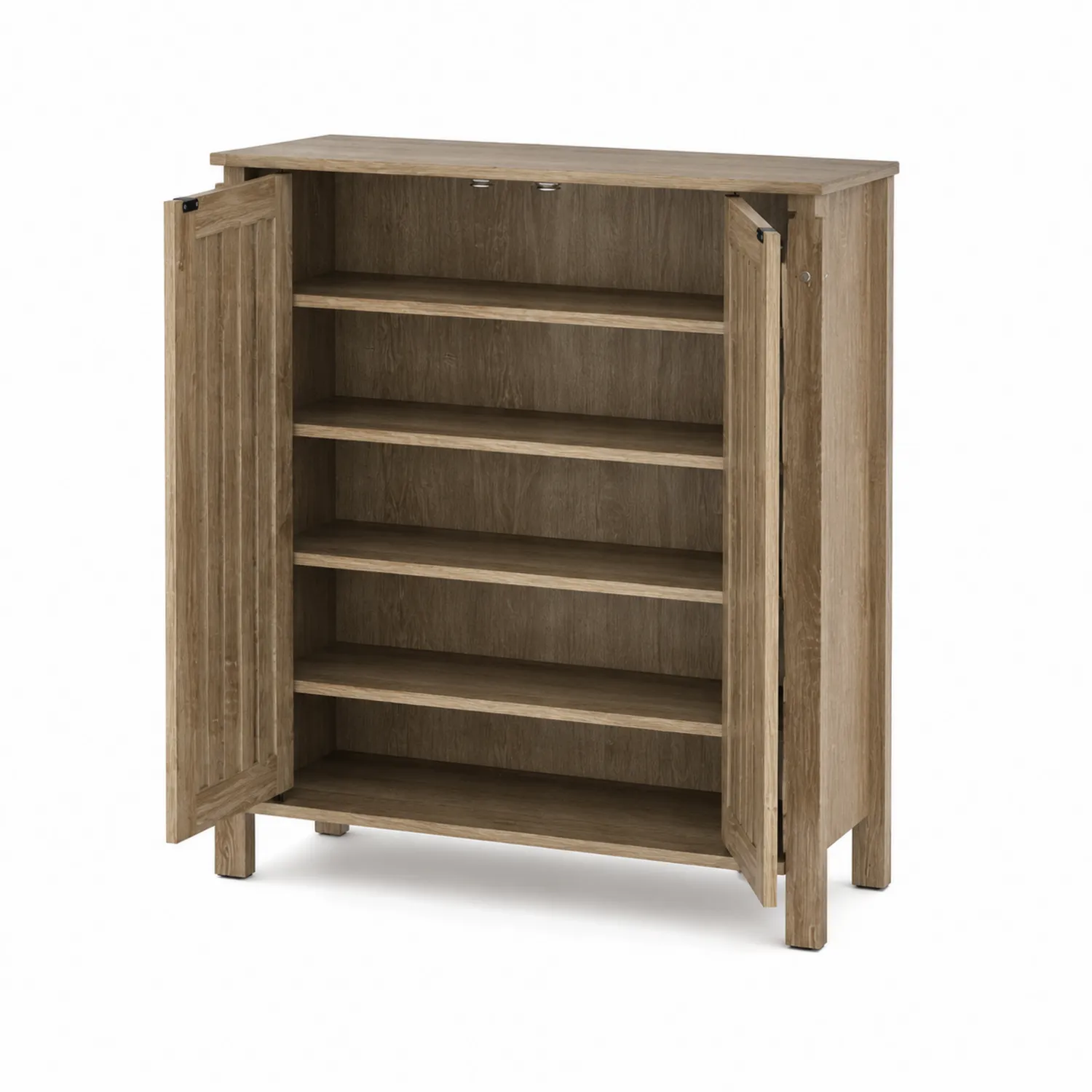Armoire à chaussures en bois 5 étagères Chêne