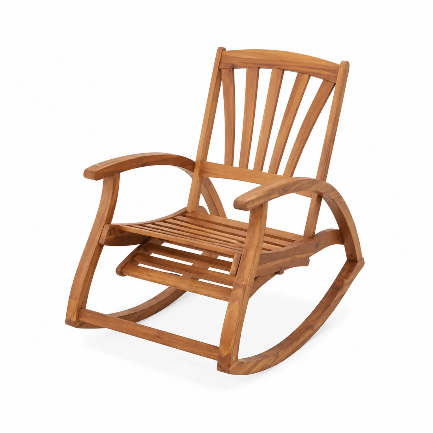 Chaise berçante en bois d'acacia 90x70x90cm