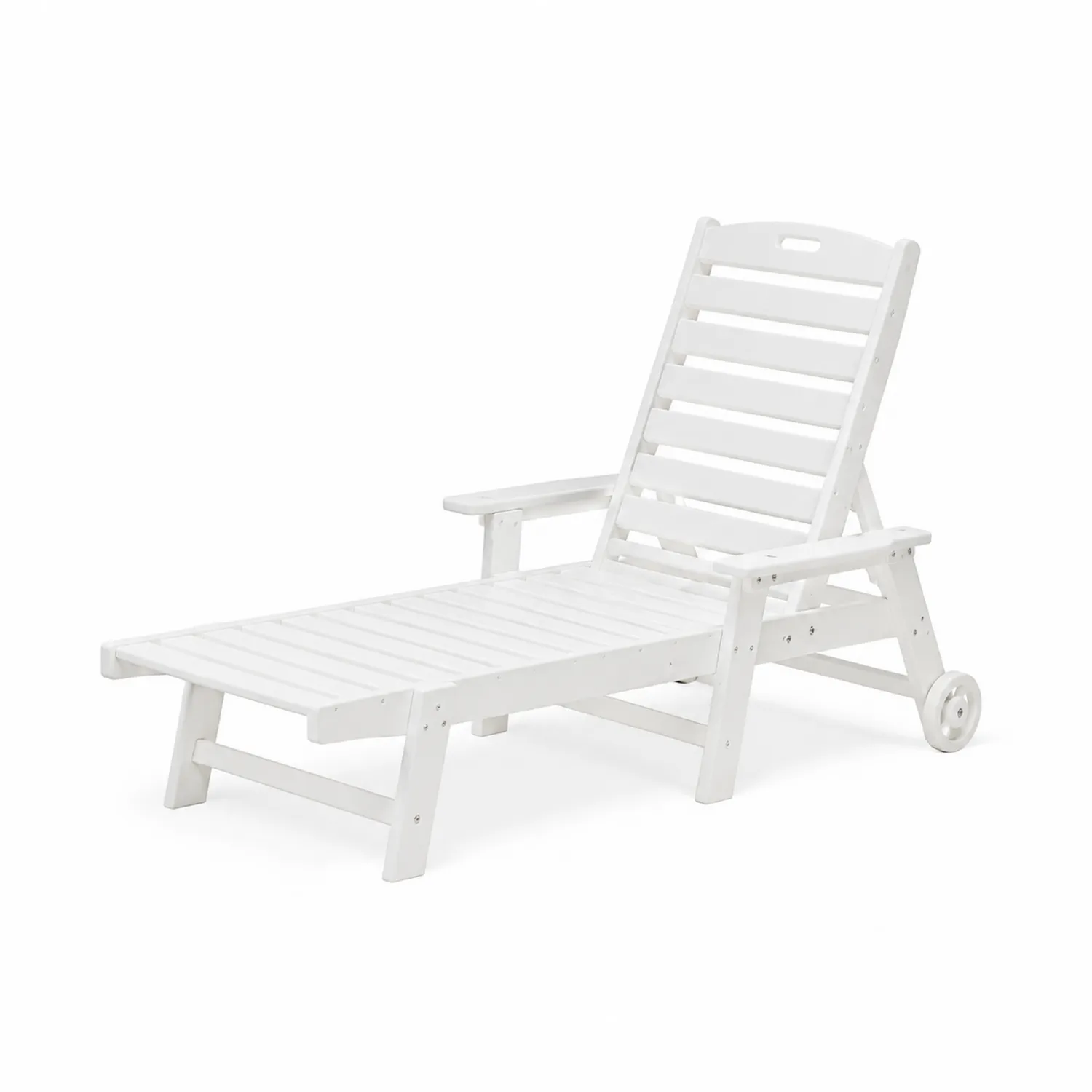 Chaise Longue Extérieure Bois Blanc