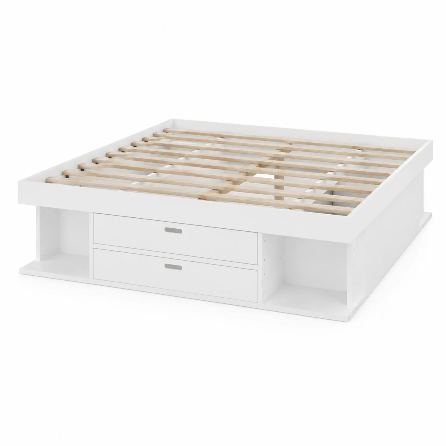 Lit en bois avec tiroirs de rangement 200x160 cm