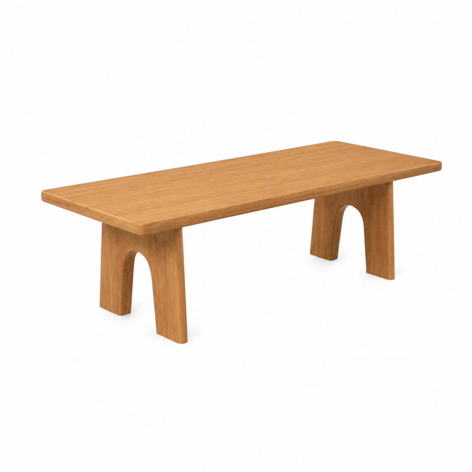 Table en bois de chêne clair rectangulaire