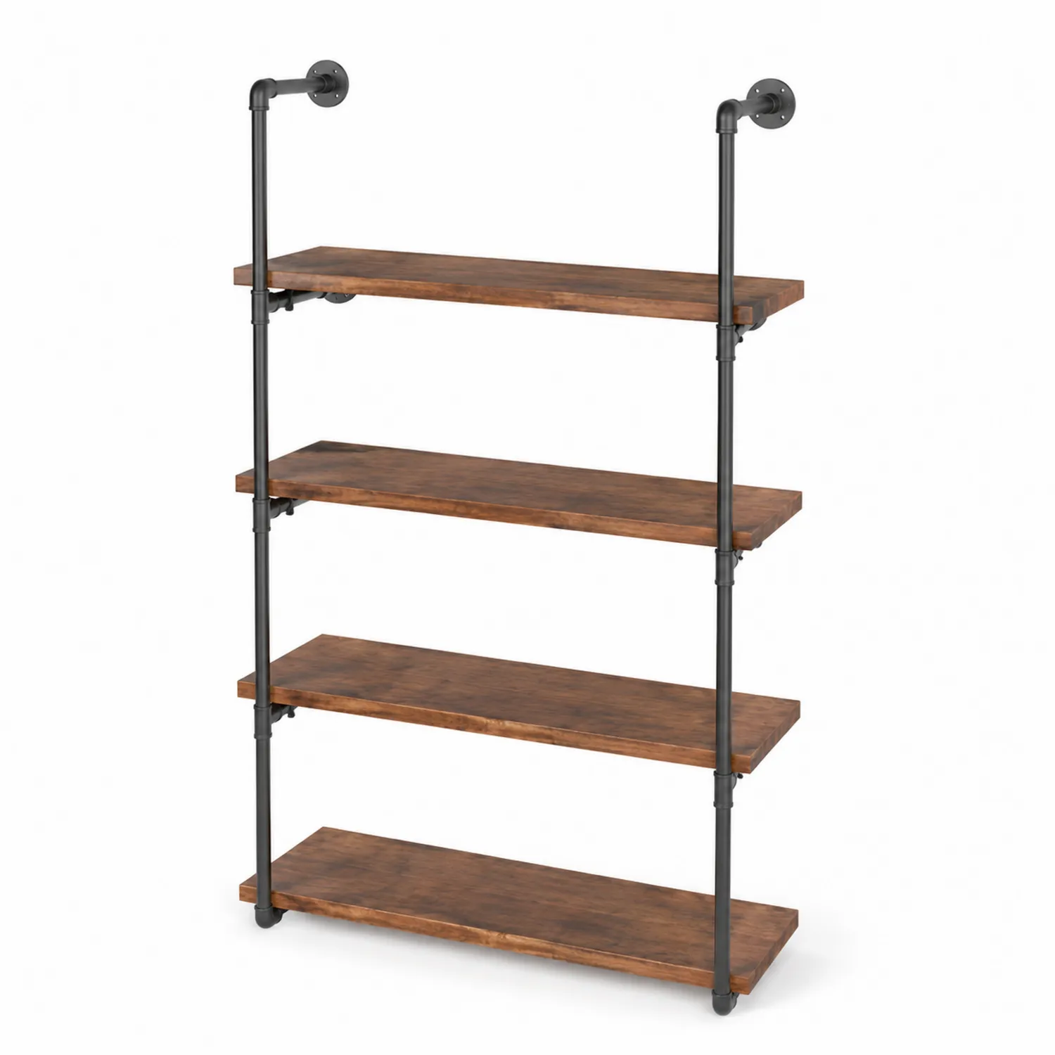 Étagère murale en bois et métal 4 niveaux