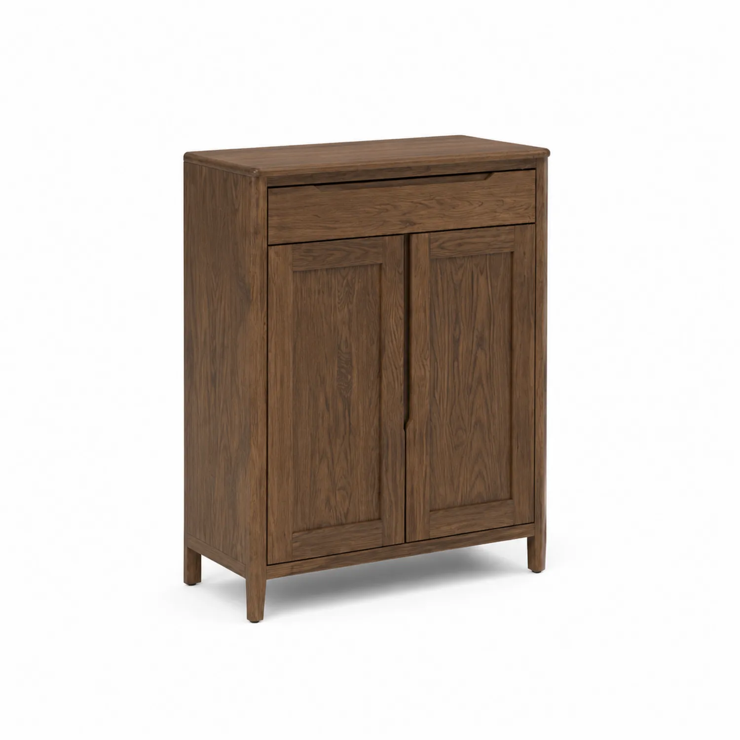 Armoire à chaussures en bois avec portes doubles en chêne