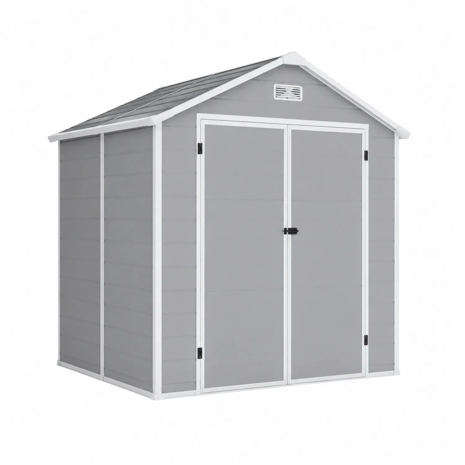 Domek ogrodowy plastikowy z polipropylenu 200x150x180 cm Szary