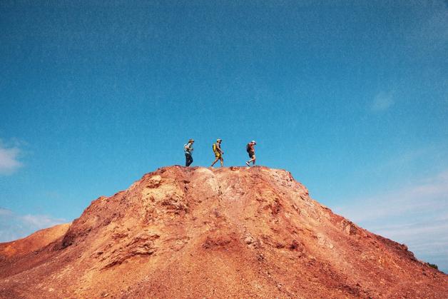 hikers on a mountain