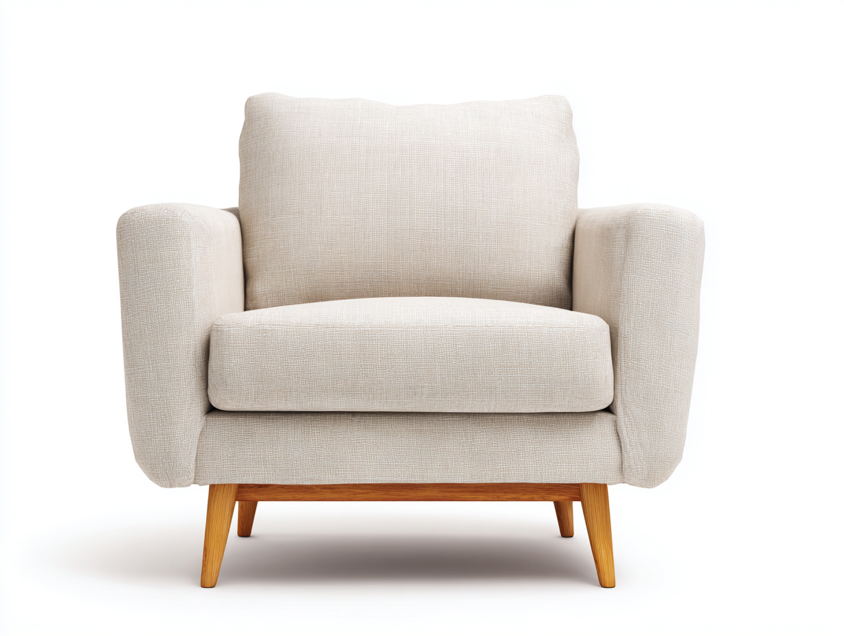Sillones relax tapizados 85x85x90 cm - beige - patas de madera - diseño moderno-Zinoryinterior