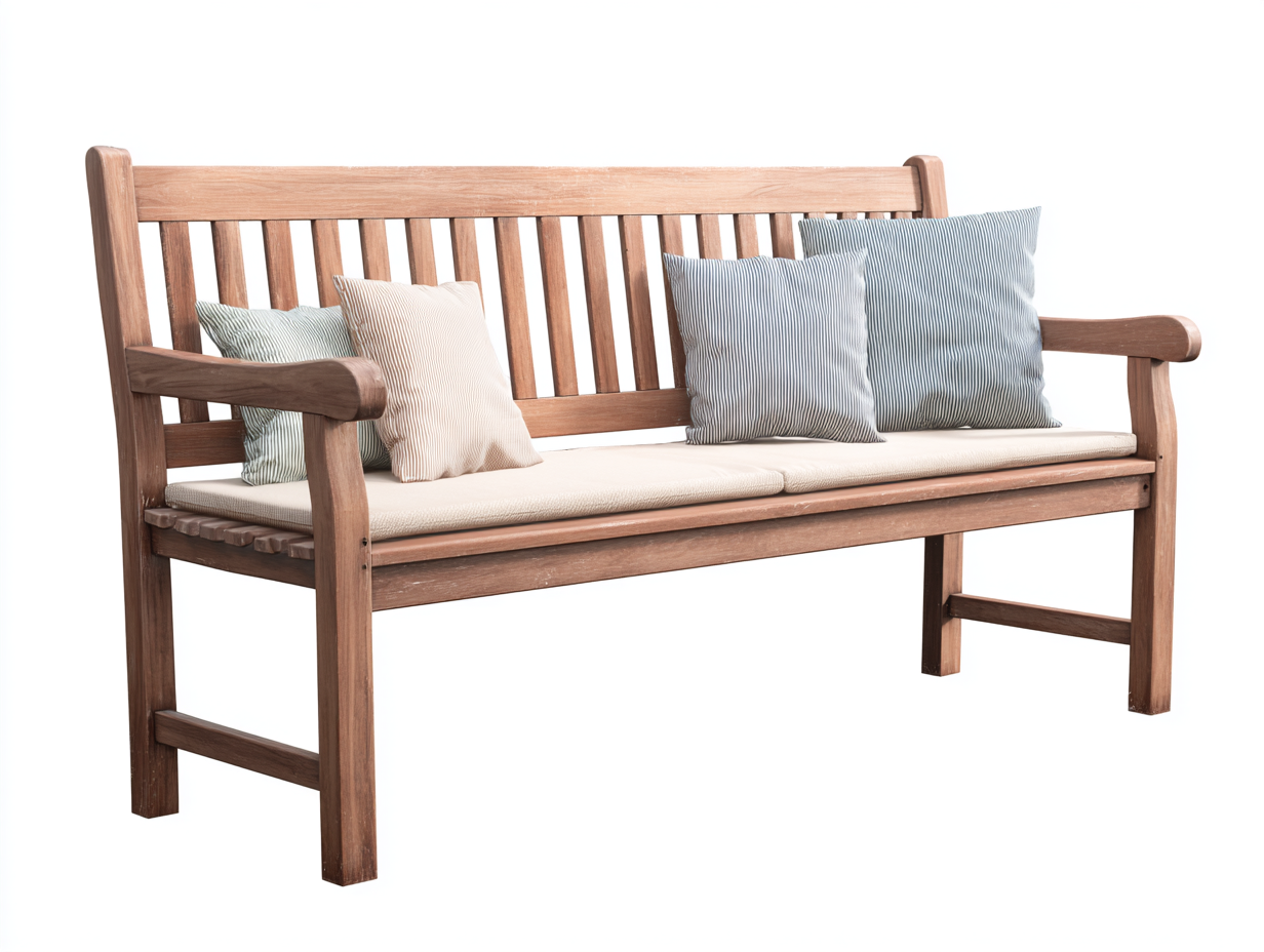 Gartenbank Massivholz 150x65x90 cm - Braun - Klassisches Design-Parovaroom