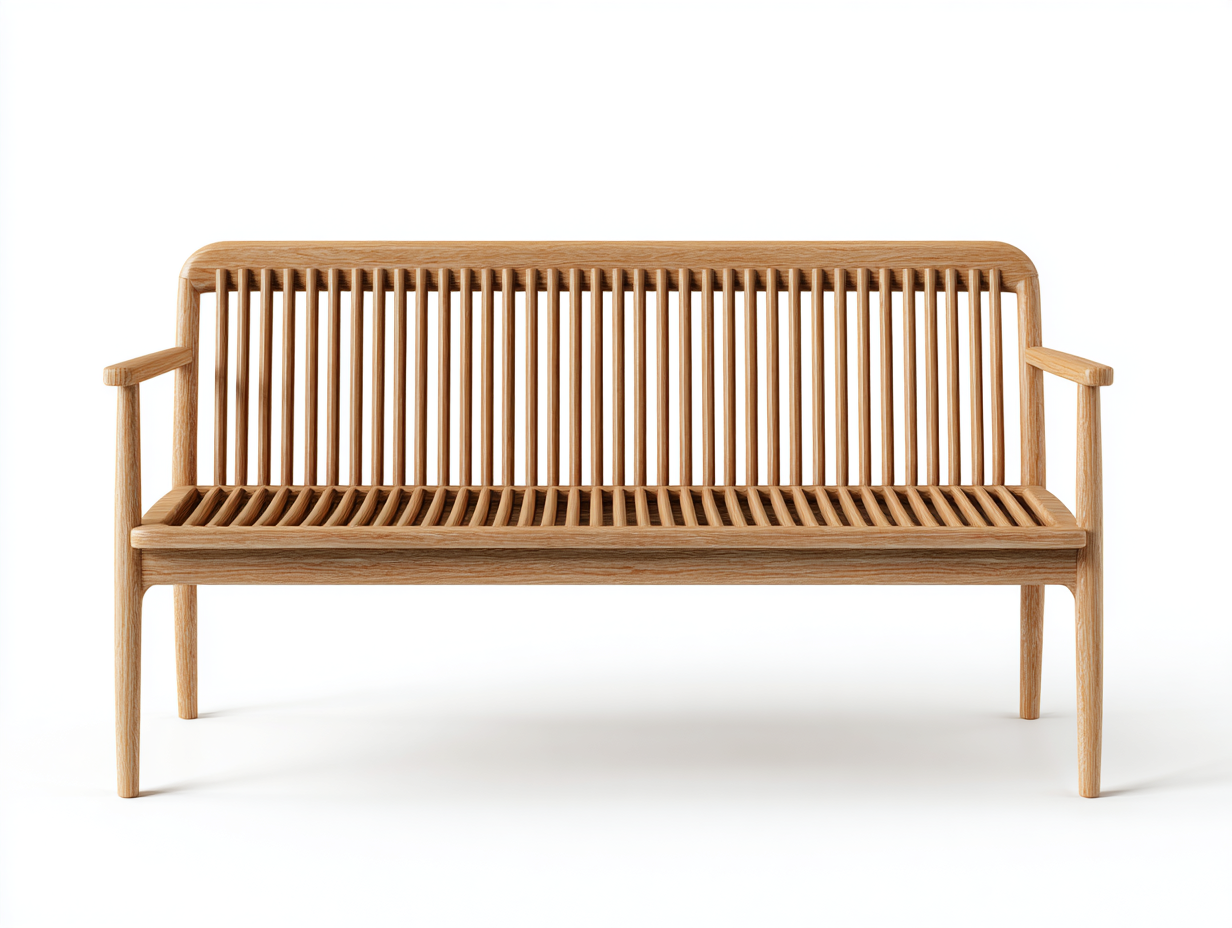 Gartenbank Holz massiv 140x55x85 cm Natur Minimalistisches Design ohne Polster-Parovaroom