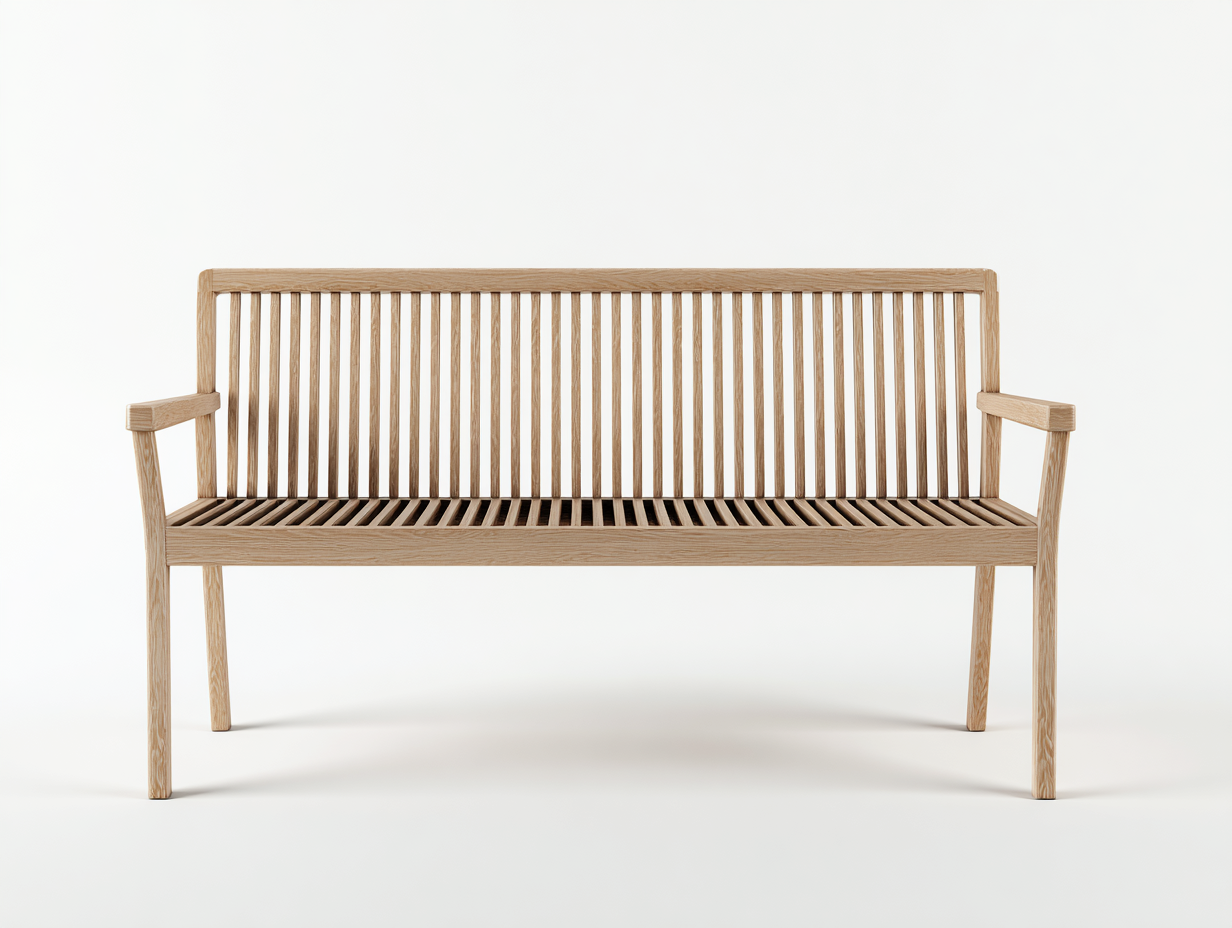Gartenbank Massivholz 140x60x85 cm Naturholz geeignet für Garten - Latten Design modernes Erscheinungsbild-Parovaroom