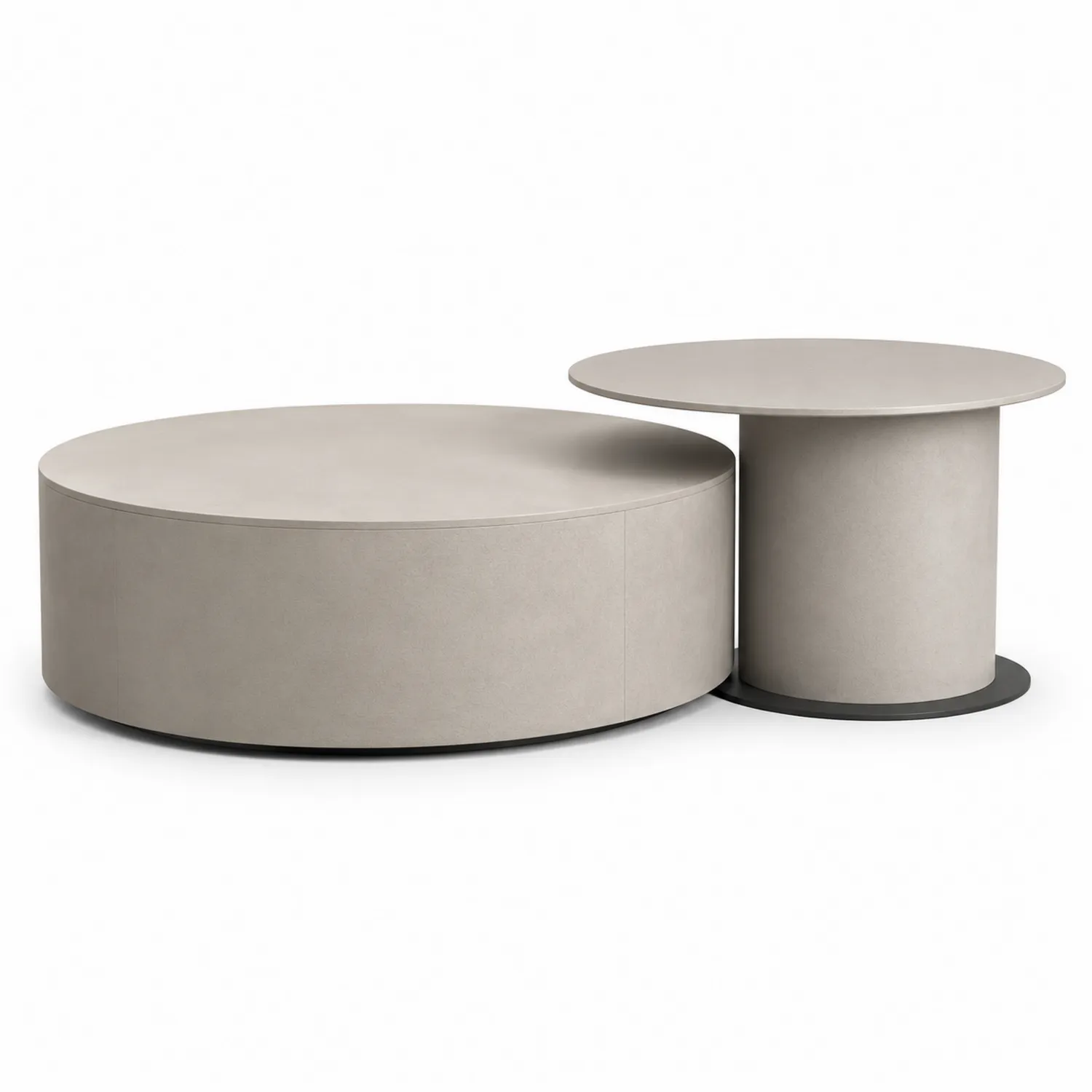Conjunto de Mesas de Centro de MDF en Beige