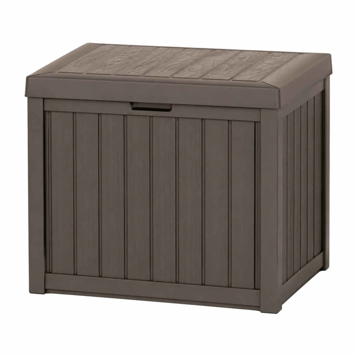 Caja de almacenamiento de resina marrón 57x45x47 cm