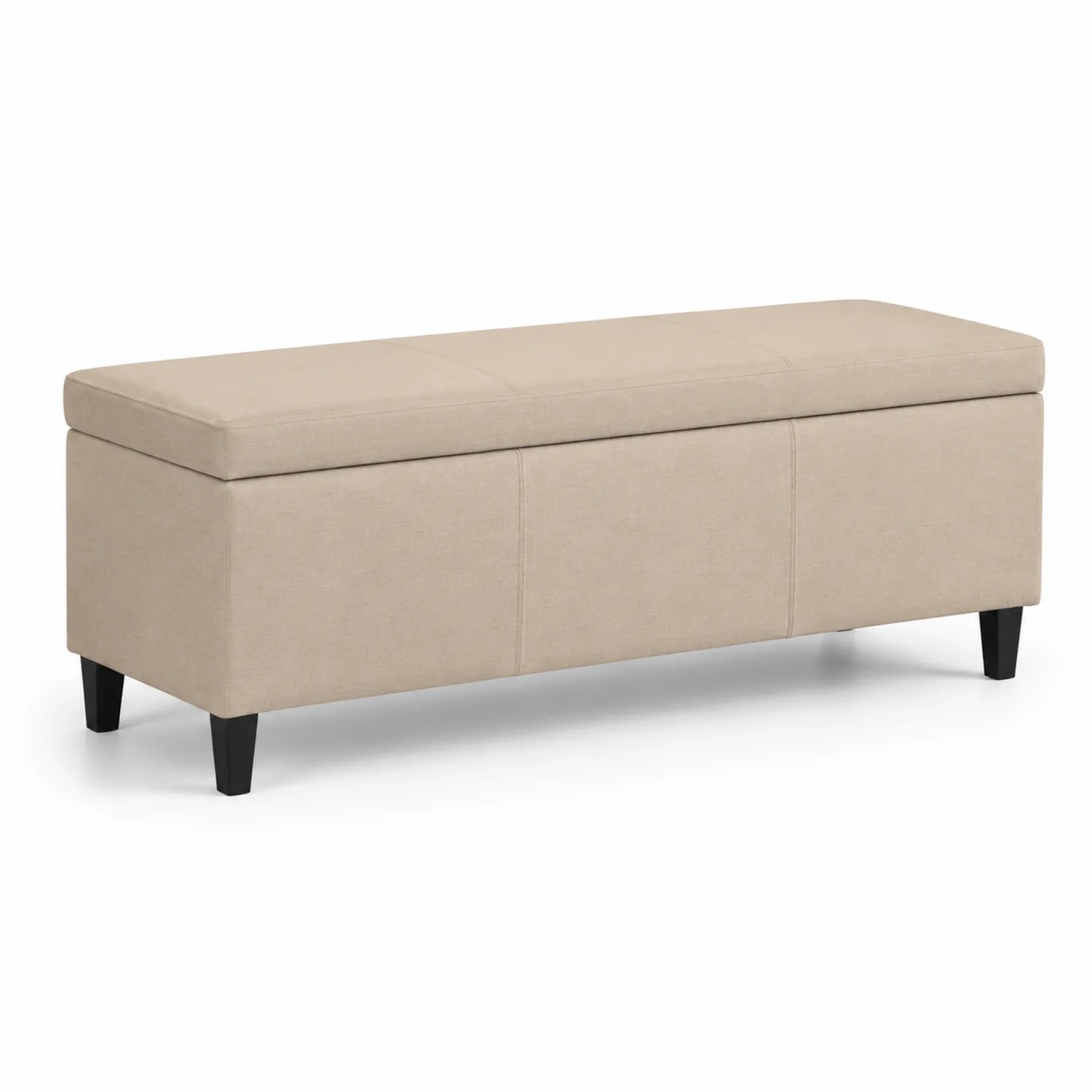 Banco de almacenamiento de tela Beige 120x40x42 cm