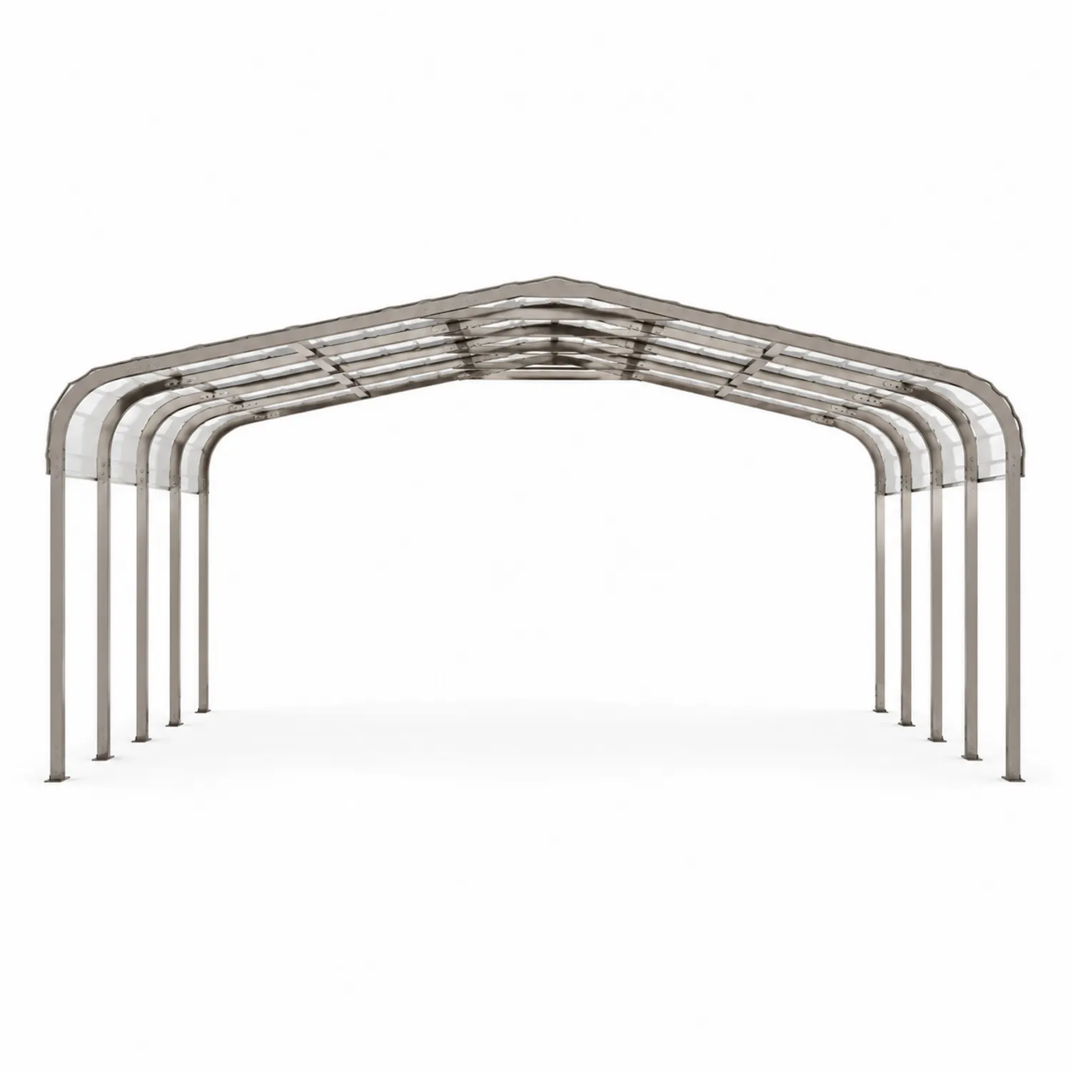Cobertizo de Acero y Policarbonato 600x300x240 cm Gris