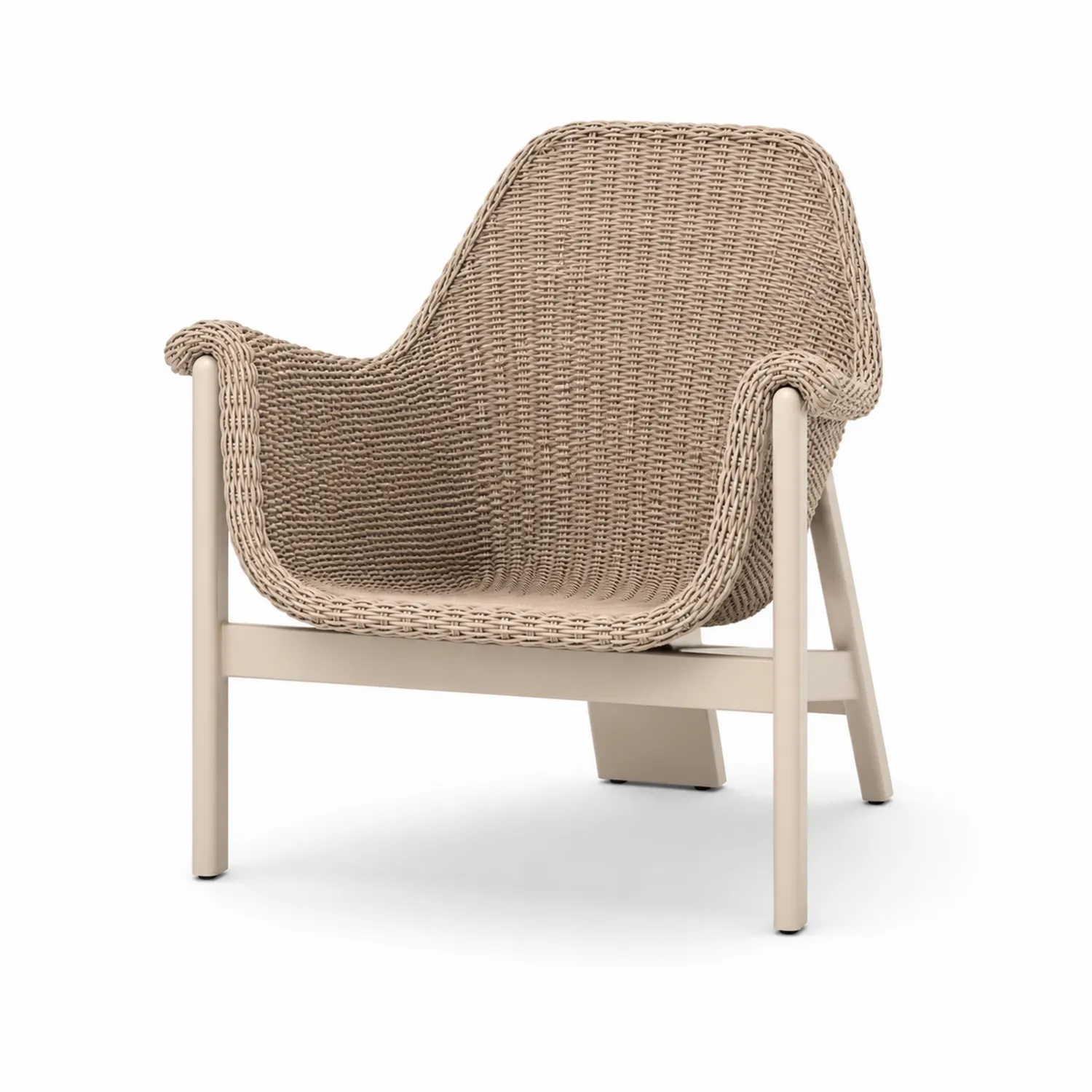 Sillón de Exterior de Ratán Sintético Beige