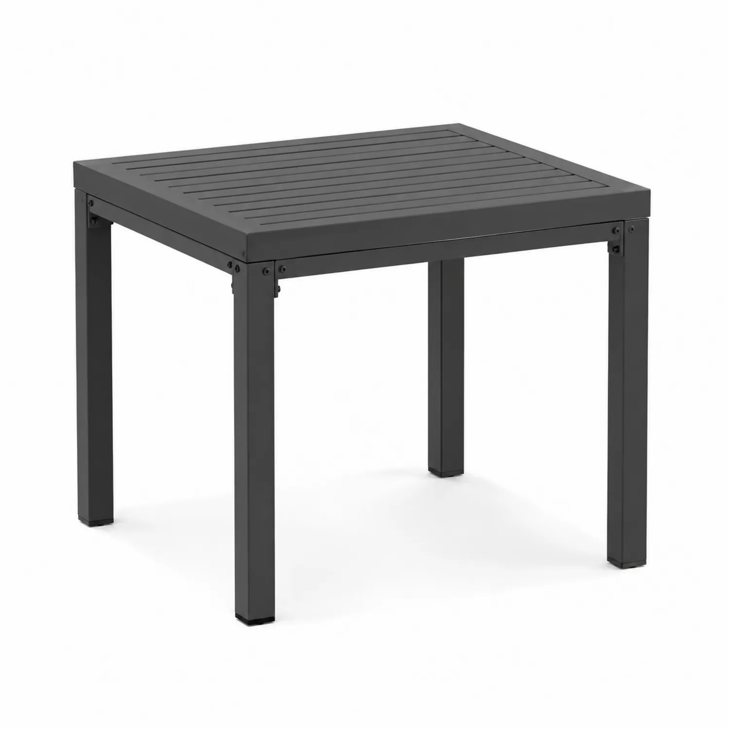 Mesa de Metal para Exterior 90x90 cm Cuadrada Gris
