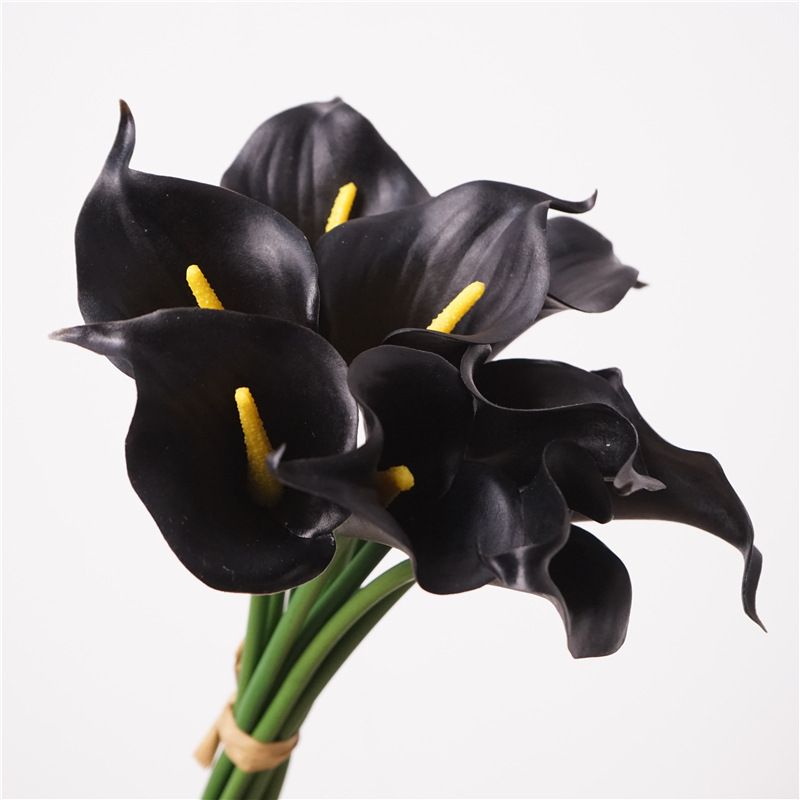 Artificial Real-Touch Calla Lily Bouquet - 13"-Lunkadee