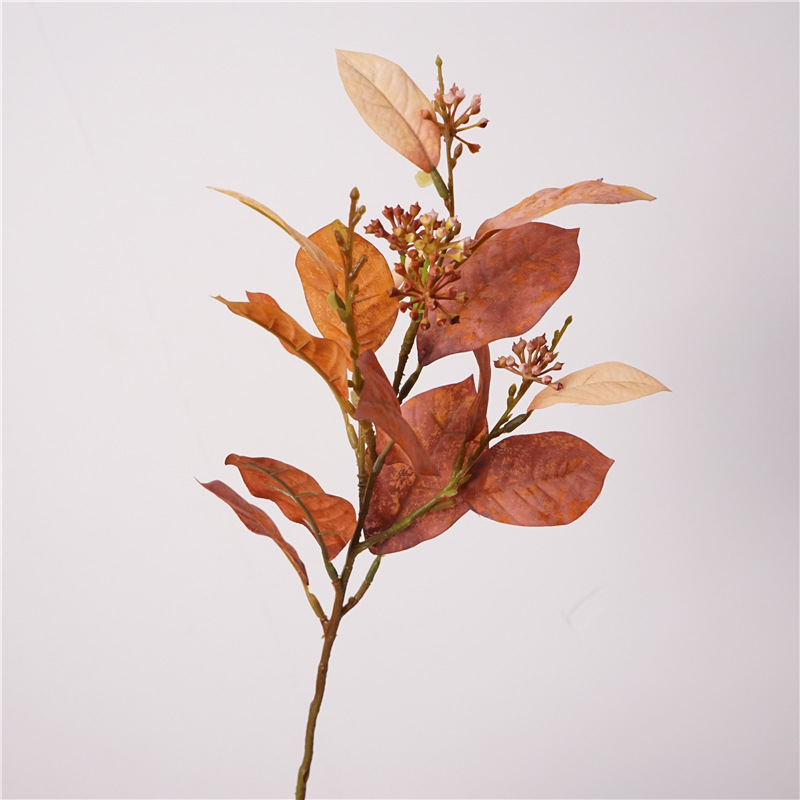 Artificial Fall Magnolia Leaf Stems - 18.5"-Lunkadee
