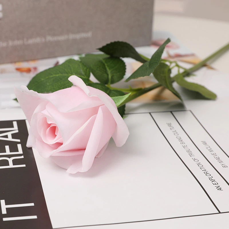 Artificial Real-Touch Rose Stems, 6/12 Stem Bundles - 21.7"