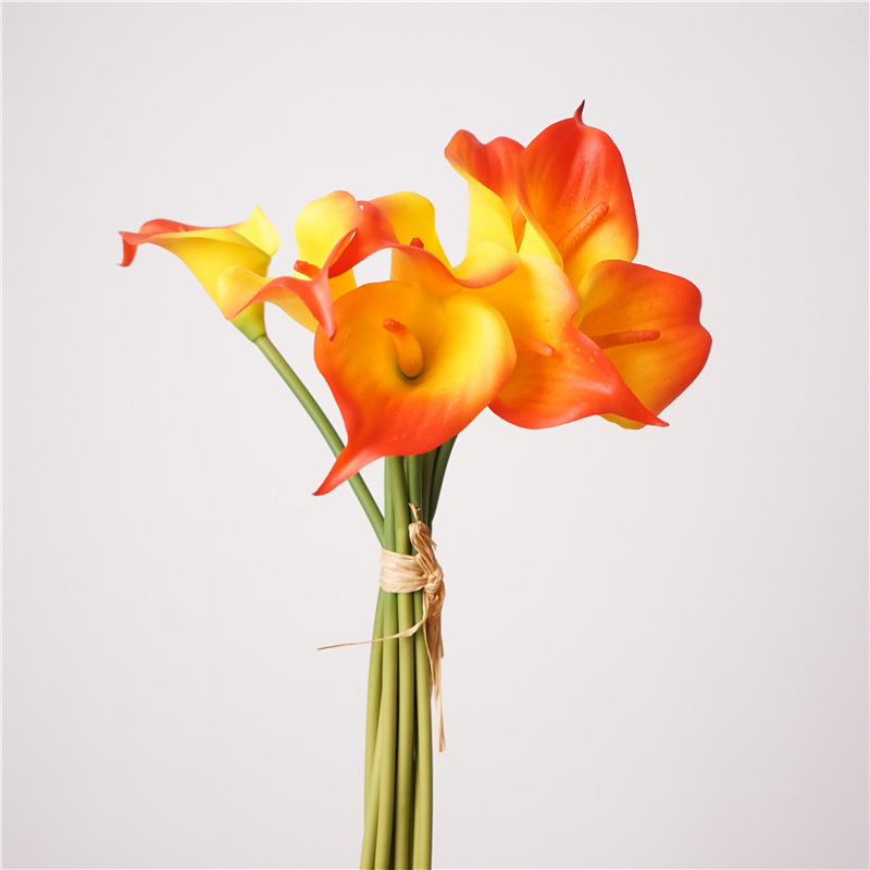 Artificial Real-Touch Calla Lily Bouquet - 13"-Lunkadee