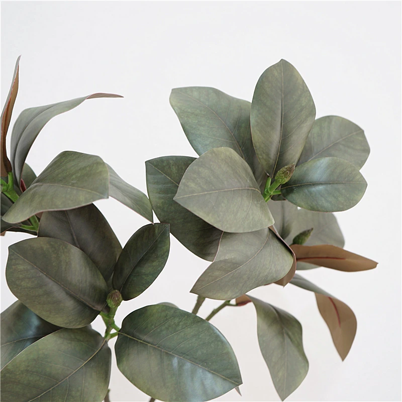 Artificial Real-Touch Magnolia Leaf Stems - 33"-Lunkadee