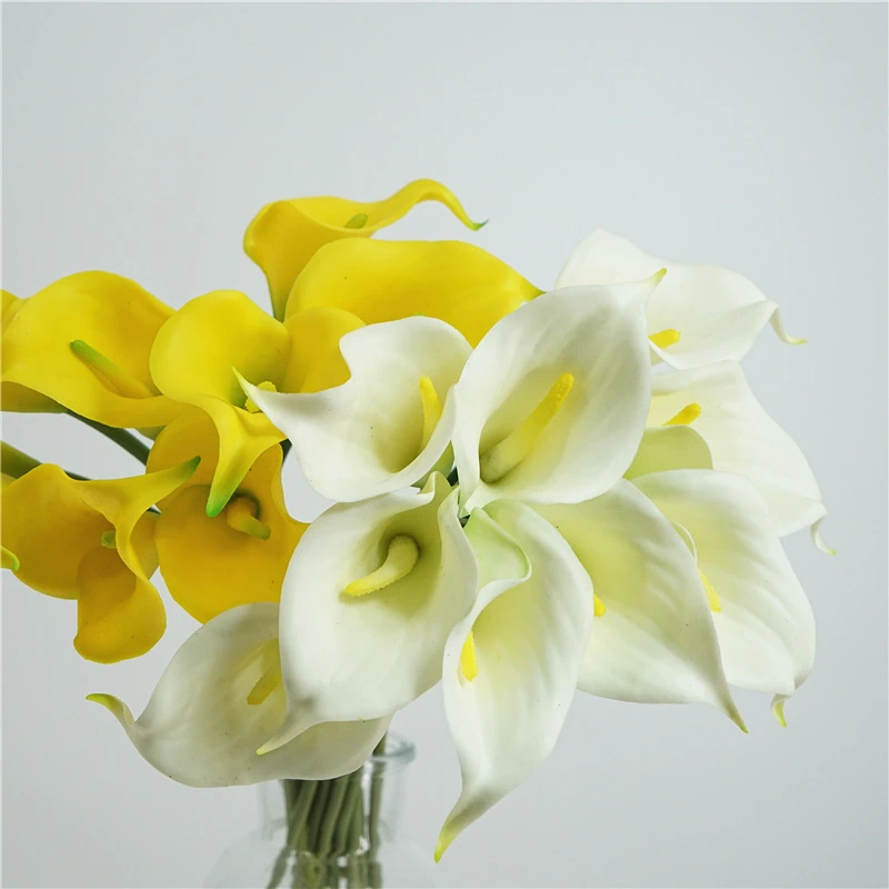 Artificial Real-Touch Calla Lily Bouquet - 13"-Lunkadee