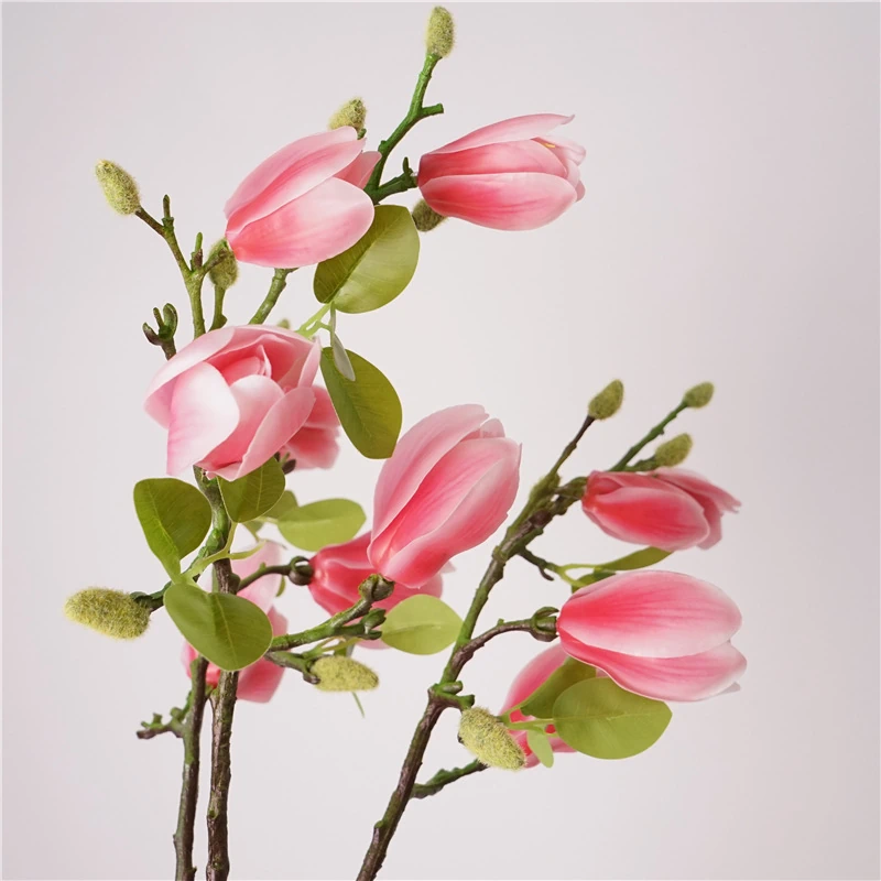 Artificial 3D Magnolia Stems -  25.6"-Lunkadee