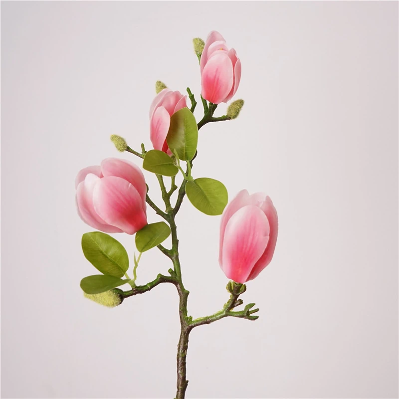 Artificial 3D Magnolia Stems -  25.6"-Lunkadee