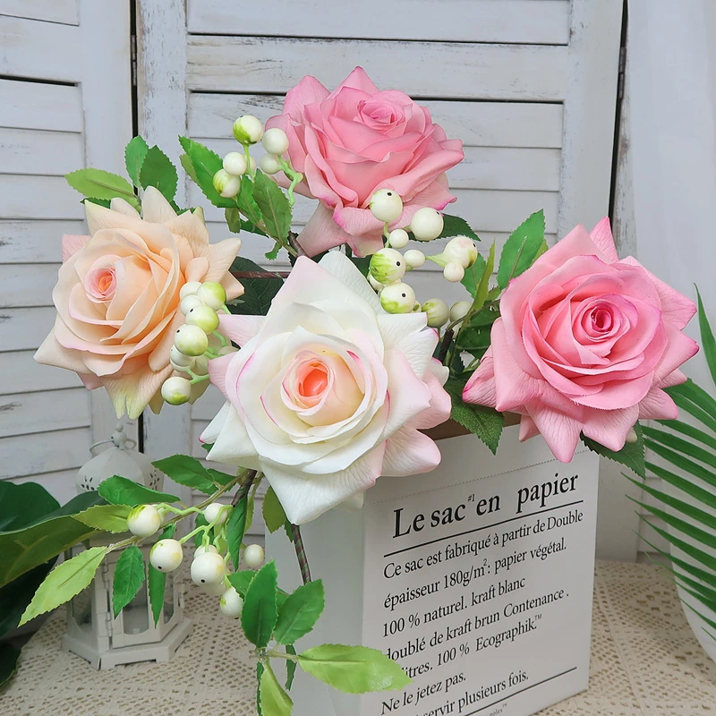 Lunkadee Real Touch Large Rose Stems - 20"（8 or 16 Stems）