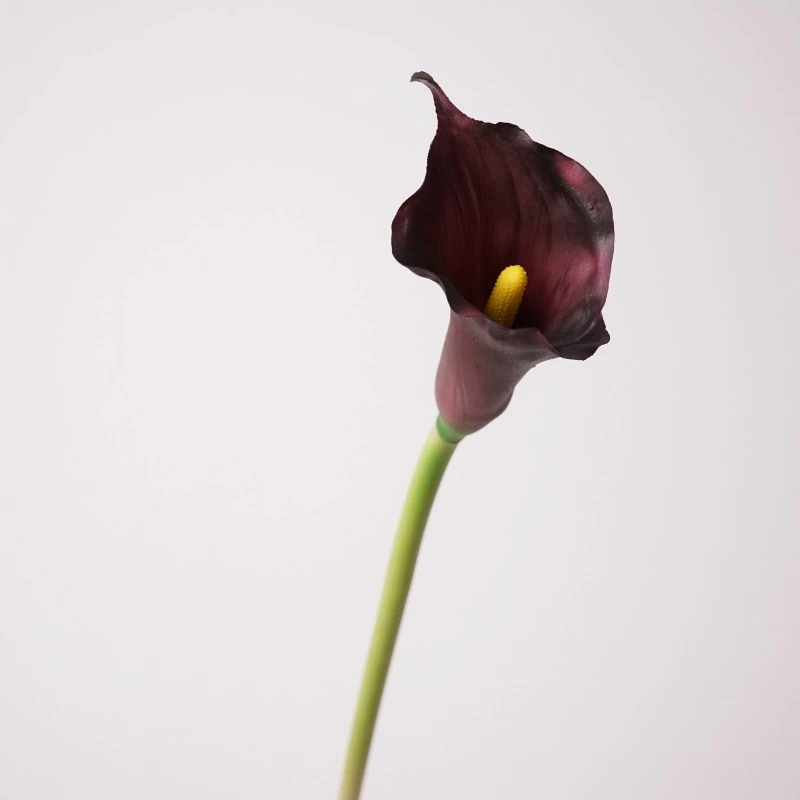 Artificial Real-Touch Trumpet Calla Lily Stems - 28.3"-Lunkadee