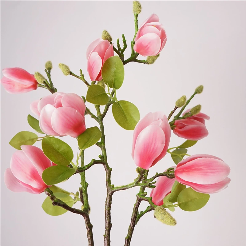 Artificial 3D Magnolia Stems -  25.6"-Lunkadee