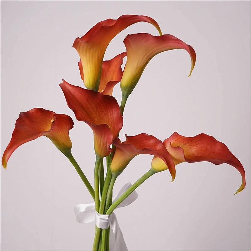 Artificial Real-Touch Mini Calla Lily Stems - 23.6"-Lunkadee