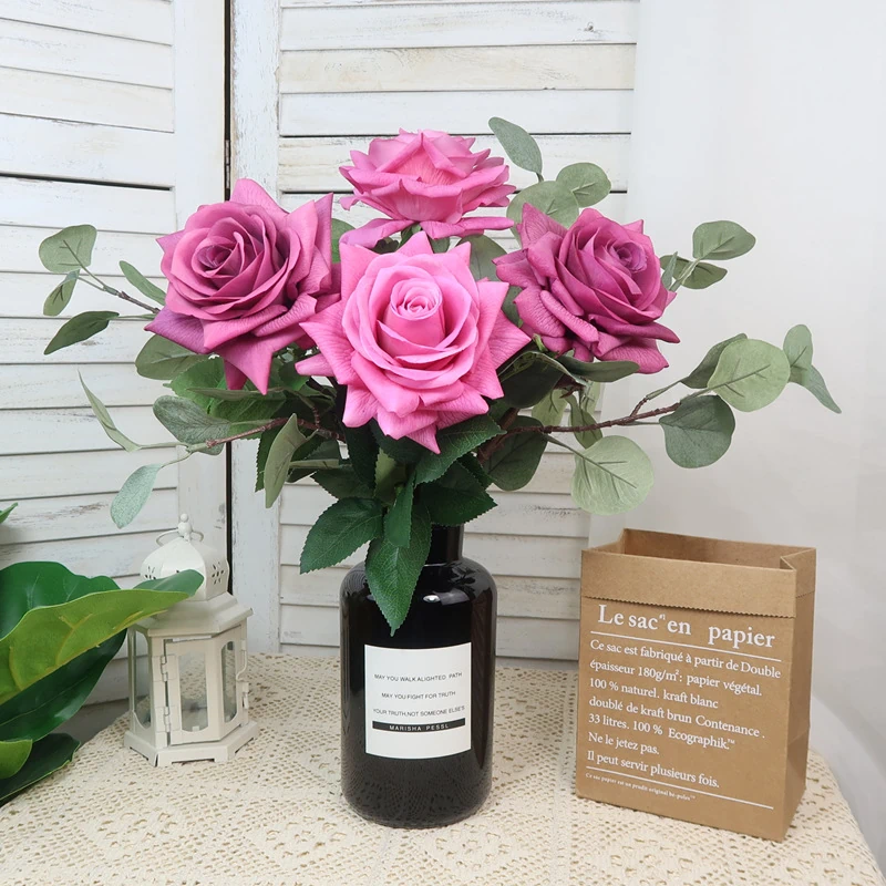 Lunkadee Real Touch Large Rose Stems - 20"（8 or 16 Stems）