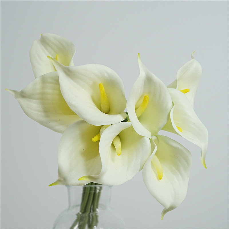 Artificial Real-Touch Calla Lily Bouquet - 13"-Lunkadee
