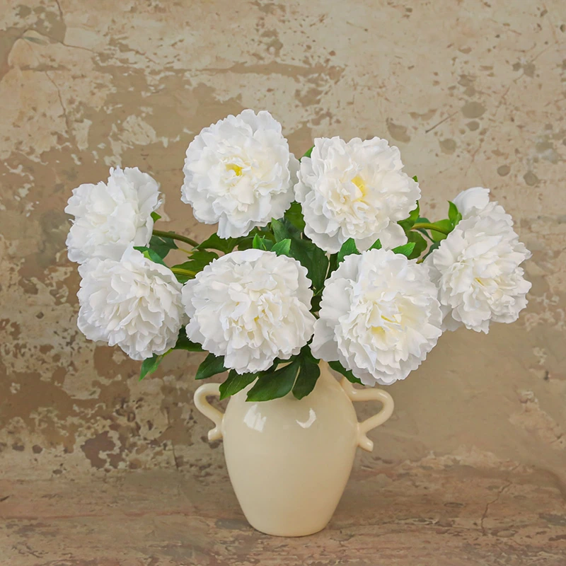 Artificial Real-Touch Peony Stems - 20.5"