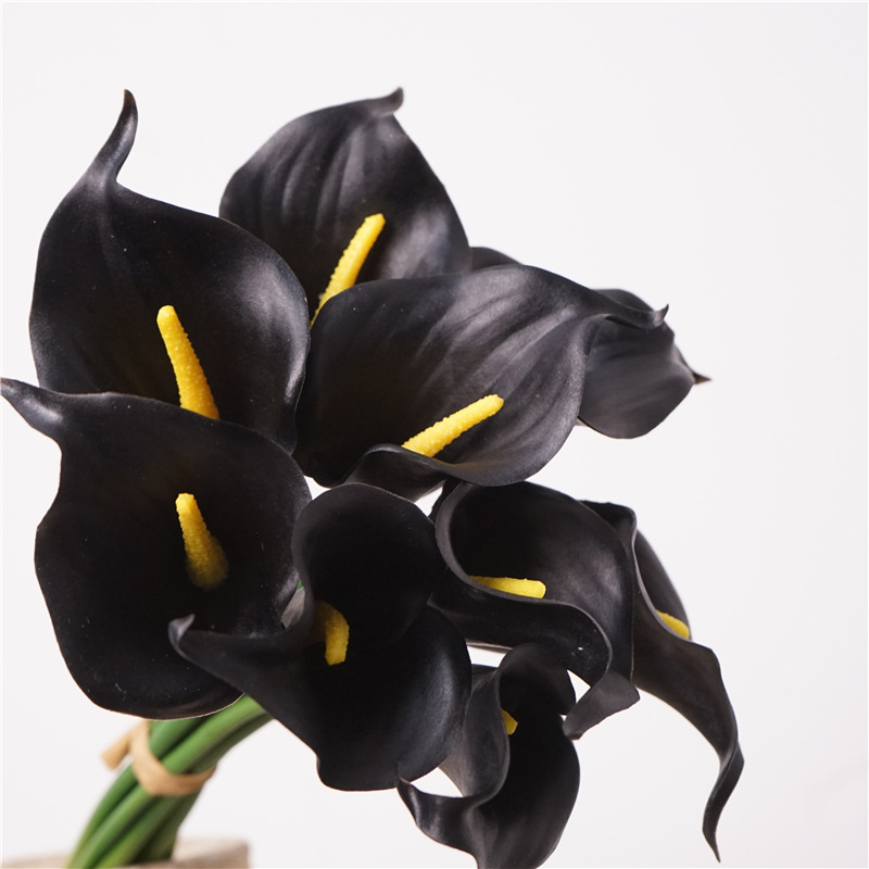 Artificial Real-Touch Calla Lily Bouquet - 13"-Lunkadee