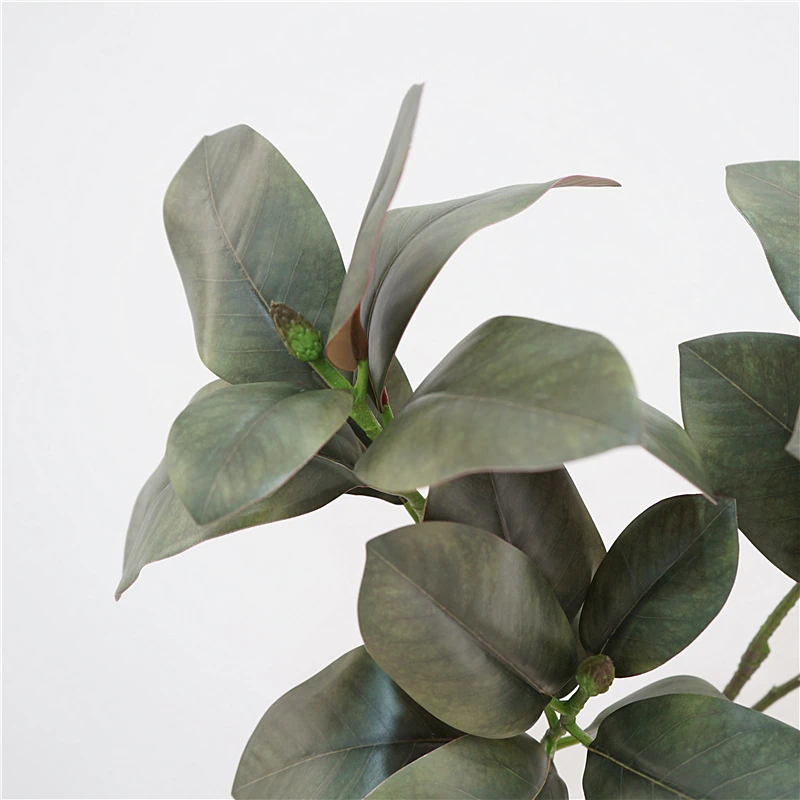 Artificial Real-Touch Magnolia Leaf Stems - 33"-Lunkadee