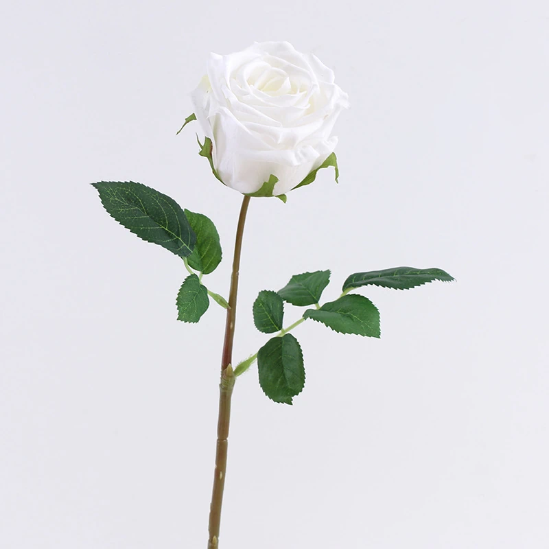 Artificial Real-Touch Rose Stems, 6-Stem Bundle - 17.7"