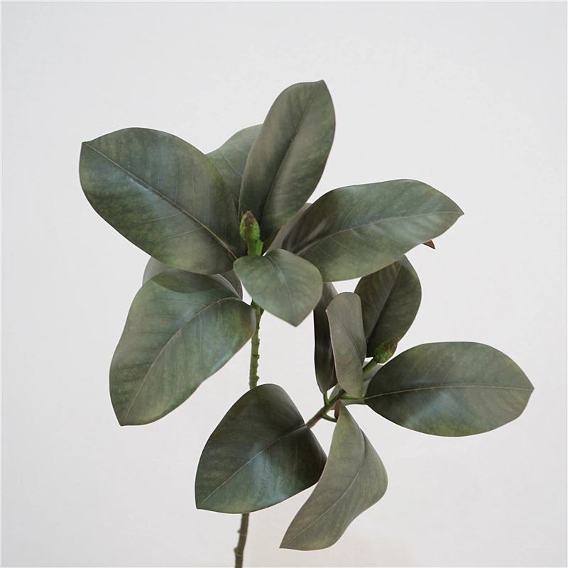 Artificial Real-Touch Magnolia Leaf Stems - 33"-Lunkadee