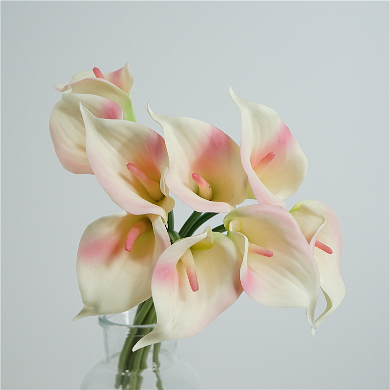 Artificial Real-Touch Calla Lily Bouquet - 13"-Lunkadee