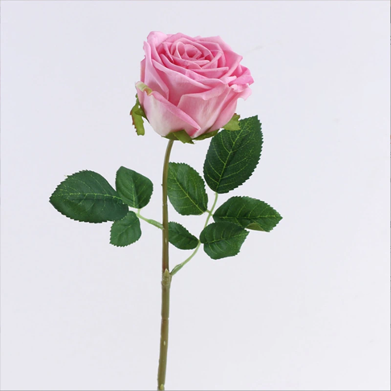 Artificial Real-Touch Rose Stems, 6-Stem Bundle - 17.7"