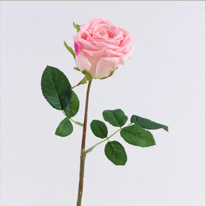Artificial Real-Touch Rose Stems, 6-Stem Bundle - 17.7"