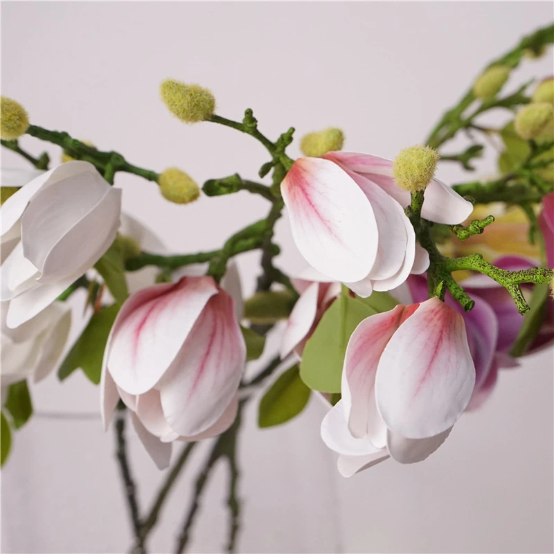 Artificial 3D Magnolia Stems -  25.6"-Lunkadee
