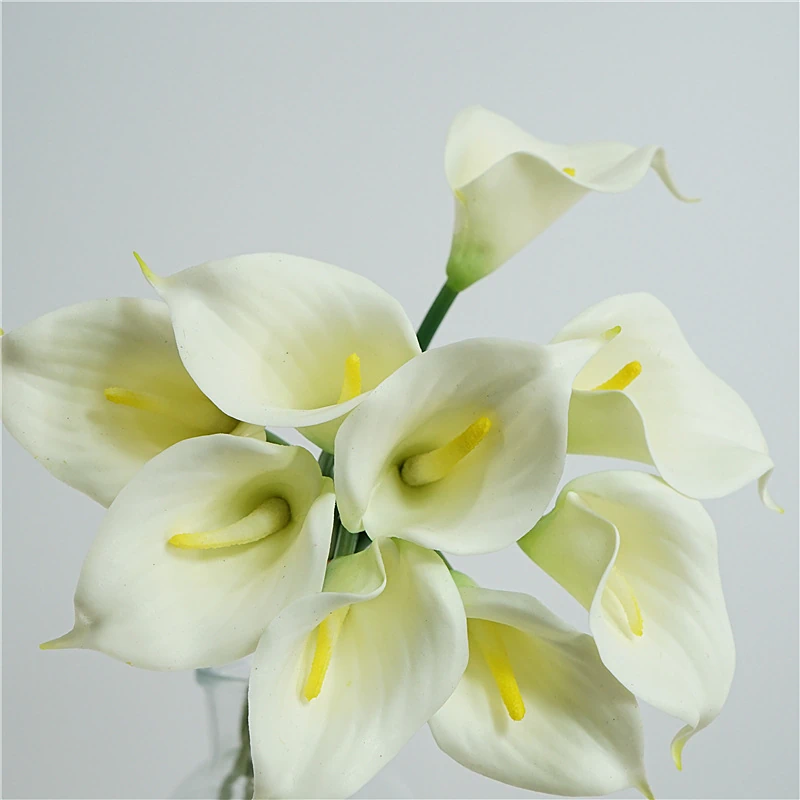 Artificial Real-Touch Calla Lily Bouquet - 13"-Lunkadee