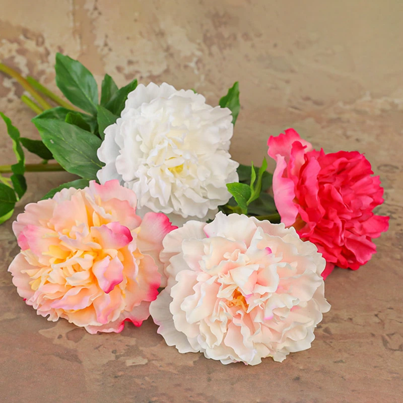 Artificial Real-Touch Peony Stems - 20.5"