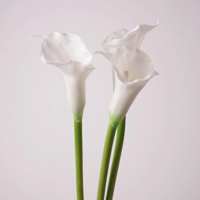 Artificial Real-Touch Trumpet Calla Lily Stems - 28.3"-Lunkadee